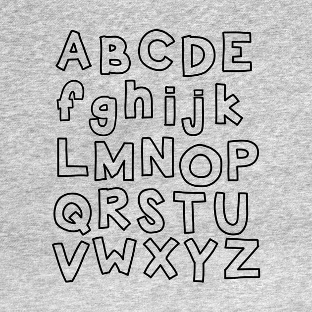 Kindergarten all the alphabets design by Coffee Parade